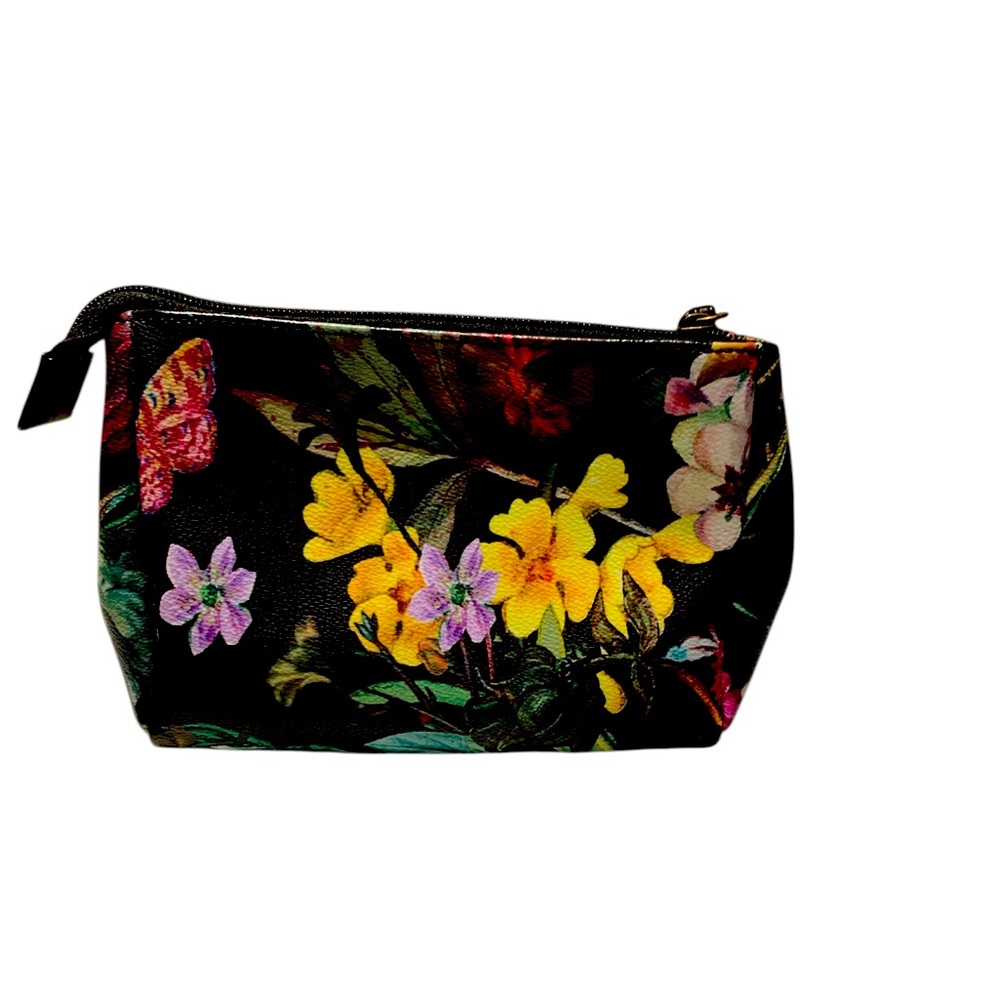 đź’•FLORAL ZIPPERED COSMETIC, JEWELRY BAGđź’•NWOT. EXCELLENT CONDITION!!NEVER USED!! - Picture 2 of 6